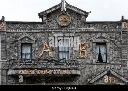 Artic Bruderschaft Gebäude, Skagway, Alaska, United States, USA, Dienstag, 22. Mai 2018. Stockfoto