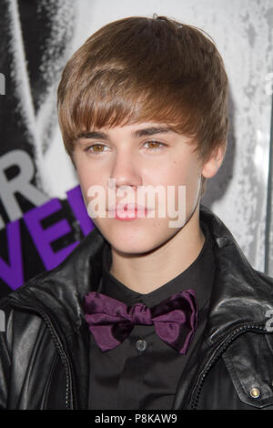 Justin Bieber an der' Justin Bieber: Sag niemals Nie" New York Premiere im Regal E-Walk 13. Am 2. Februar 2011 in New York City. Stockfoto