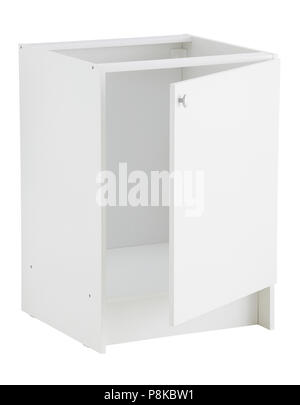 Küche Waschbecken Schrank auf weißem Hintergrund. Beschneidungspfad gehören. Stockfoto