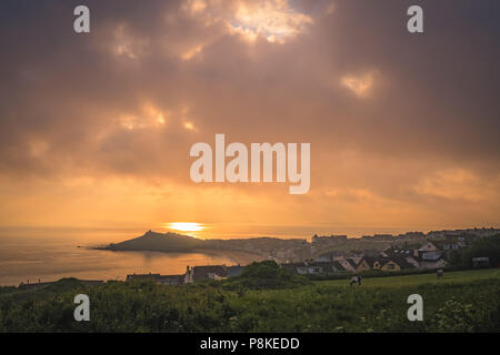 Porthgwidden Strand in St. Ives in der Morgendämmerung, Cornwall, England, Großbritannien Stockfoto