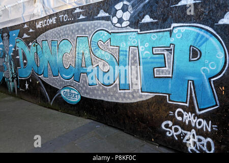 Nach Doncaster, South Yorkshire, England, UK Willkommen Stockfoto