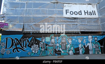 Doncaster Marktplatz Renovierung, Verbesserungen Artwork, Marktplatz, Doncaster, South Yorkshire, England, UK, DN 1 1 Mrd. Stockfoto