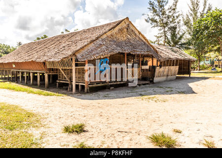 Longhouse Tipp von Borneo, Sabah, Malaysia Borneo Stockfoto