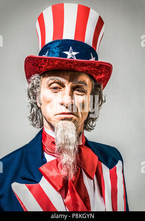 Uncle Sam Kopf geschossen/Portrait Stockfoto