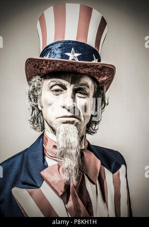 Uncle Sam Kopf geschossen/Portrait Stockfoto