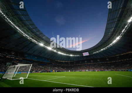 Eine allgemeine Ansicht während der 2018 FIFA World Cup Semi Final Match zwischen Kroatien und England an Luzhniki Stadion am 11. Juli 2018 in Moskau, Russland. (Foto von Daniel Chesterton/phcimages.com) Stockfoto