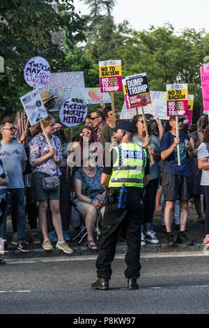 London, Großbritannien. 12. Juli 2018. Trump demo Blenheim Palace Credit: Graham Lenton/Alamy leben Nachrichten Stockfoto