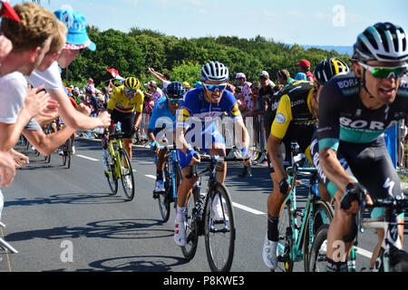 Mur de Bretange, Frankreich. 12. Juli 2018. Tour de France. Credit: JWO/Alamy leben Nachrichten Stockfoto