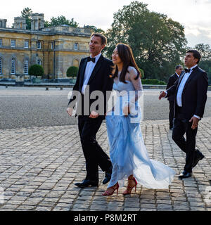 Blenheim Palace, Oxfordshire, UK. 12. Juli 2018. Jeremy Hunt, Staatssekretär für auswärtige Angelegenheiten und Commonwealth-Fragen kommt, bevor der Ministerpräsident Theresa May des Vereinigten Königreichs und Präsident Donald Trump, der Vereinigten Staaten von Amerika an Blenheim Palace, Woodstock am Donnerstag, 12. Juli 2018 Credit: Julie Edwards/Alamy leben Nachrichten Stockfoto