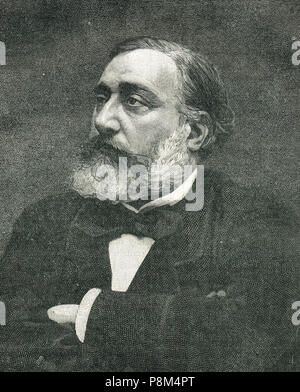 Léon Gambetta, französischer Staatsmann, Widerstand während des Deutsch-Französischen Krieges organisiert. Um 1870 s Stockfoto