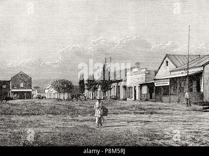 Marktplatz 1881, Pretoria, Südafrika, vom britischen Schlachten auf Land und Meer, von James Grant Stockfoto