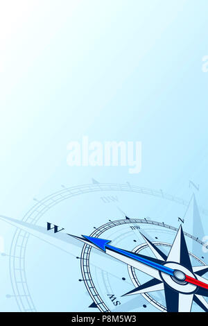 Kompass West hintergrund abbildung Stockfoto