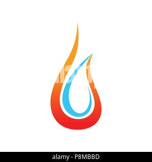 Sanitär und Heizung Vektor Symbol Grafik Logo Design Template Stock Vektor