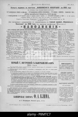 599 Живописное обозрение 1885, № 01-26 (6 янв. - 30 июня); № 27-52 (7 Июля - 29 дек.) Seite 816 Stockfoto