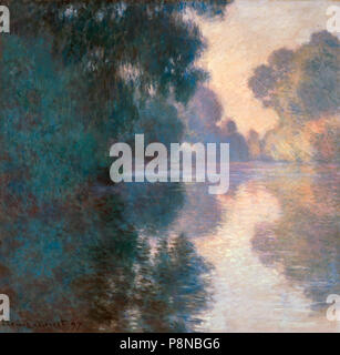 . 81 Claude Monet - Matin sur la Seine, Le Beau Temps (1897) Stockfoto