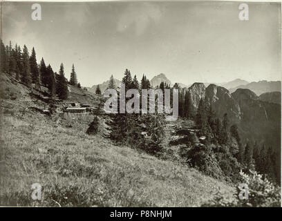 452 Panorama. Blick am Wege zum Kronalpensattel nach Süden in das Fellatal in.............Aufgen. 21. September 1915. (BildID) 15461980 Stockfoto