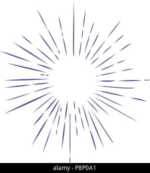 Vector Illustration der ultravioletten Sonnenstrahlen Hintergrund Stock Vektor