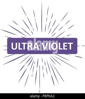 Vector Illustration der ultravioletten Sonnenstrahlen Hintergrund Stock Vektor