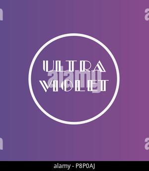 Vector Illustration von ultra violette Farbe des Jahres 2018. Stock Vektor