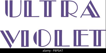Vector Illustration von ultra violette Farbe des Jahres 2018. Stock Vektor