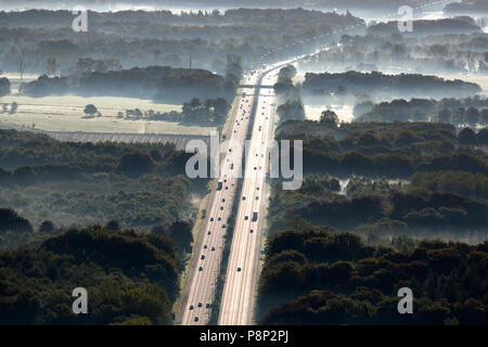 Antenne von einer Autobahn in der Nähe von Brügge Stockfoto