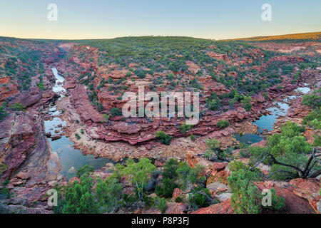 Die Murchison River Gorge in den Kalbarri National Park Stockfoto