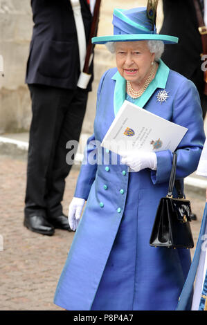 Königin Elizabeth II. an der RAF-Jahrfeier Festakt in der Westminster Abbey in London, Großbritannien abgehalten Am 10. Juli 201 Stockfoto