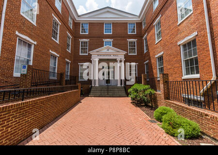 Winchester Hall Gebäude in der historischen Innenstadt von Frederick, Maryland Stockfoto