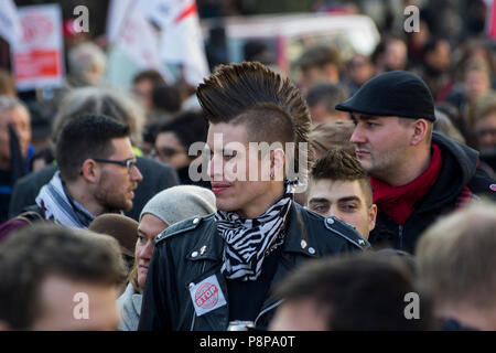 Paris, Frankreich. Während Straße Protest Stockfoto