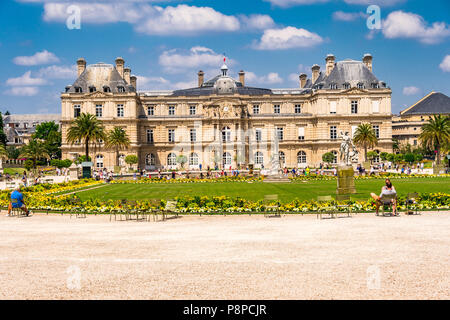 Die luxemburgische Palace im Jardin du Luxembourg in Paris, Frankreich Stockfoto