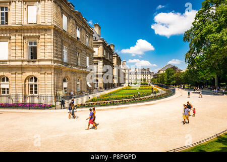 Die luxemburgische Palace im Jardin du Luxembourg in Paris, Frankreich Stockfoto