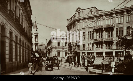 322 Guilherme Gaensly-São Paulo. Largo do Thesouro, Acervo do Museu Paulista da USP (7/8) Stockfoto