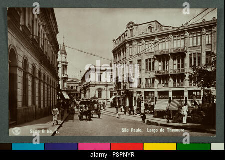 322 Guilherme Gaensly-São Paulo. Largo do Museu Paulista, Acervo Thesouro da USP tun Stockfoto