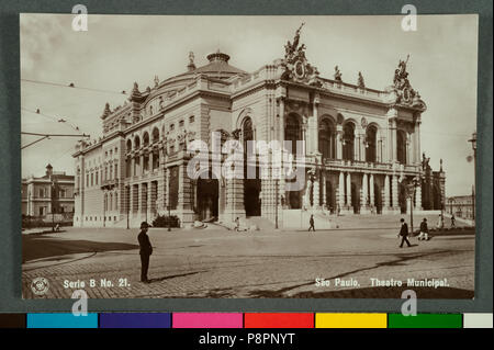 322 Guilherme Gaensly-São Paulo. Theatro Municipal, Acervo do Museu Paulista da USP Stockfoto