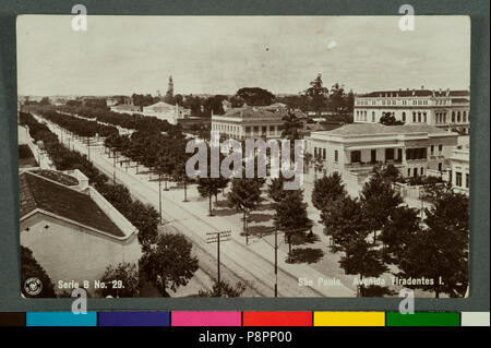 322 Guilherme Gaensly-São Paulo. Avenida Tiradentes ICH, Acervo do Museu Paulista da USP Stockfoto