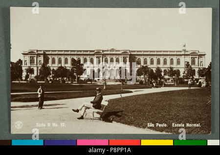 322 Guilherme Gaensly-São Paulo. Escola Normal, Acervo do Museu Paulista da USP Stockfoto