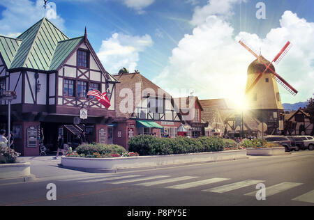 Solvang Dänisches Dorf in Santa Barbara County in Kalifornien Stockfoto