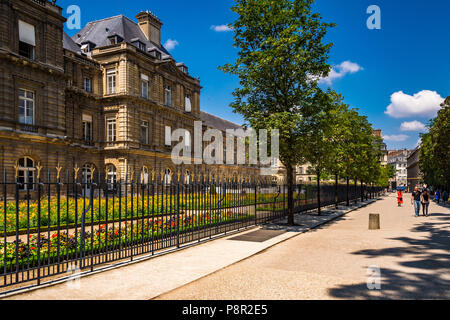 Die luxemburgische Palace im Jardin du Luxembourg in Paris, Frankreich Stockfoto