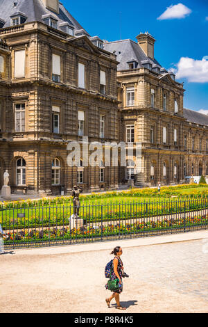 Die luxemburgische Palace im Jardin du Luxembourg in Paris, Frankreich Stockfoto