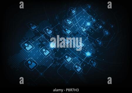 Kommunikationssysteme sind weltweit verfügbar. Stock Vektor