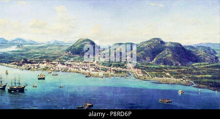 . 55 Benedito Calixto - Porto de Santos em 1822 Stockfoto