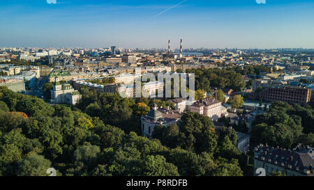 Panoramablick von Sankt Petersburg, drone Foto, Sommer Tag Stockfoto