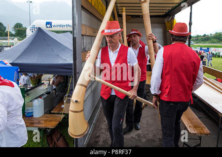 Schweiz, Tessin, Gudo, Folklore Stockfoto