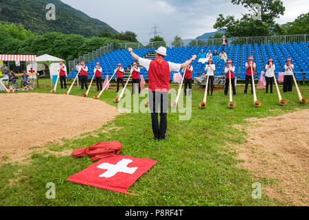 Schweiz, Tessin, Gudo, Folklore Stockfoto