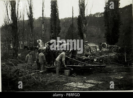 20 30,5 cm Mörser in Stellung im Rosental bei Villa Starkenfels, 8.11.1915. (BildID) 15594010 Stockfoto