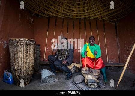 Ruanda, Ruhengeri, Musanze, iby "Iwacu Cultural Village Stockfoto