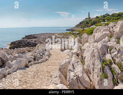 Der Fußweg entlang der Küste von Cap Ferrat, Saint Jean Cap Ferrat, Frankreich Stockfoto