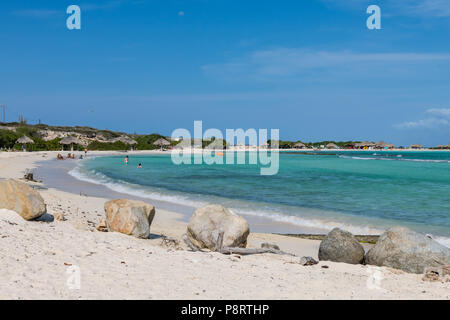 Baby Beach Lagoon Aruba Stockfoto