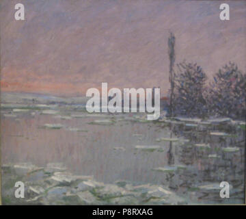 2 'La Débâcle", Öl auf Leinwand Gemälde von Monet, 1880, Dunedin Public Art Gallery Stockfoto