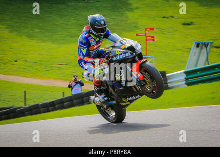 Ivan Lintin Cadwell Park über den Berg Stockfoto